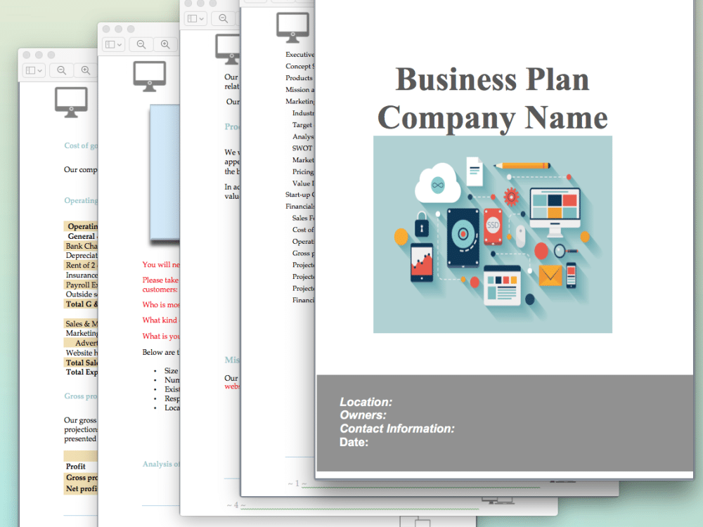 business plan for website development