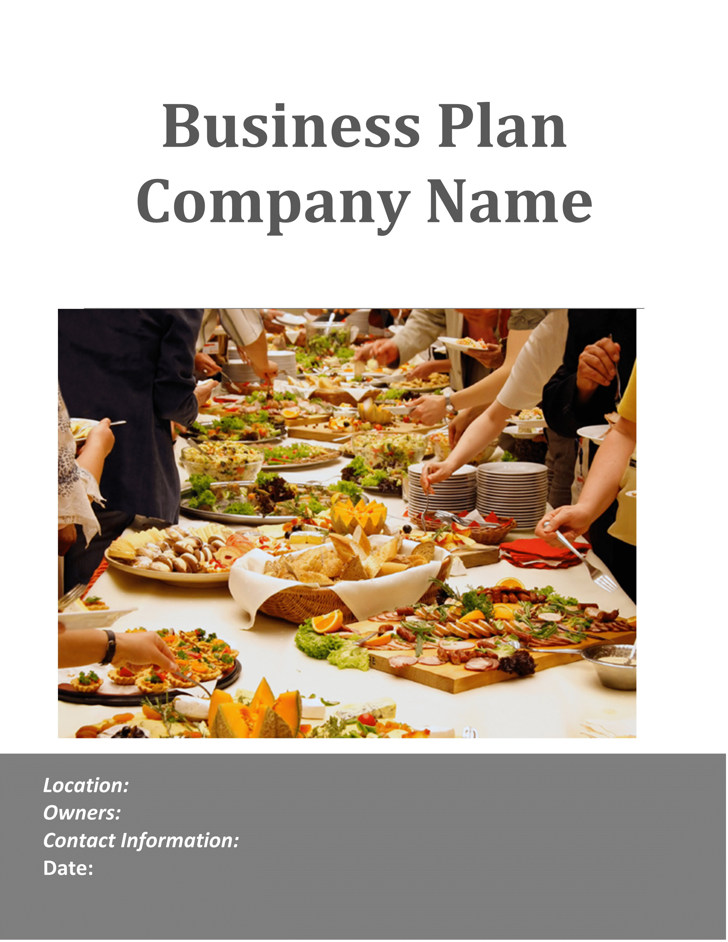 a small catering company business plan