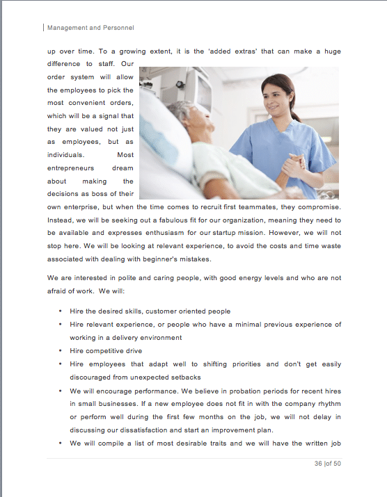 business plan for personal care home