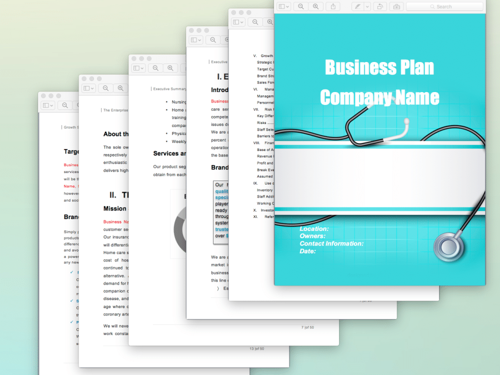 healthcare business plan models