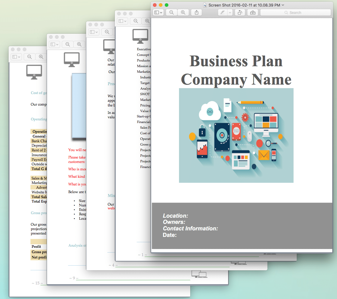 Website Design and Development Business Plan Sample Pages - Black Box