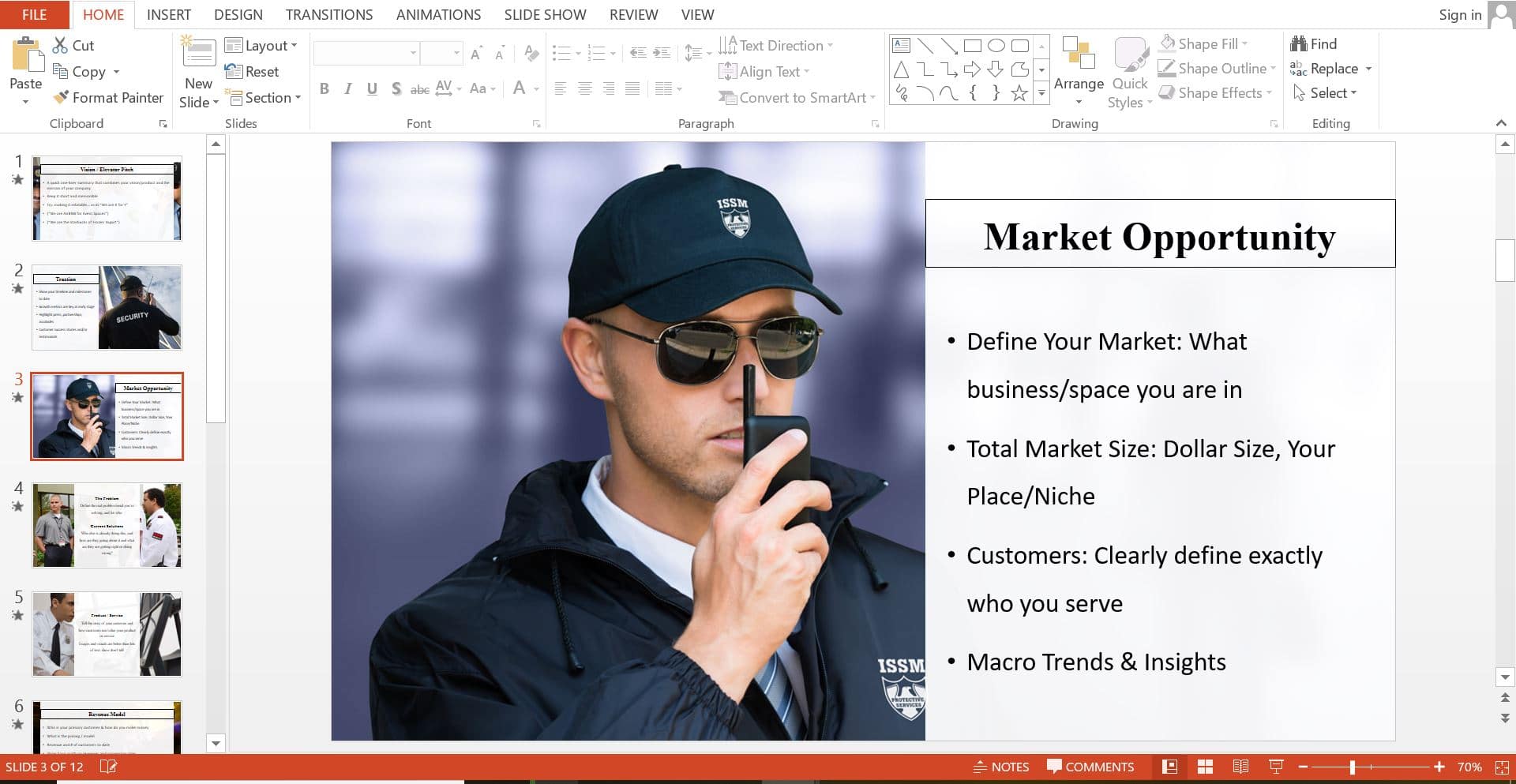 Business Plan Template For Security Company