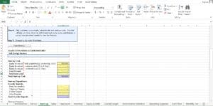 Self Storage Excel Worksheet