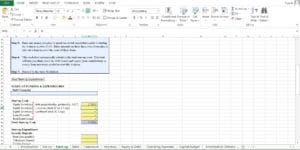 SaaS Company Excel Worksheet