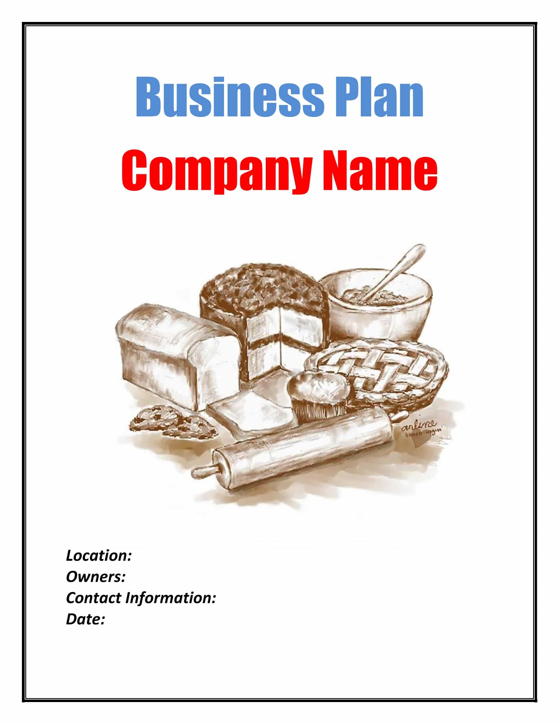 business plan for bakery and coffee shop