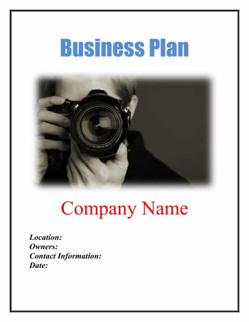 photography studio business plan sample