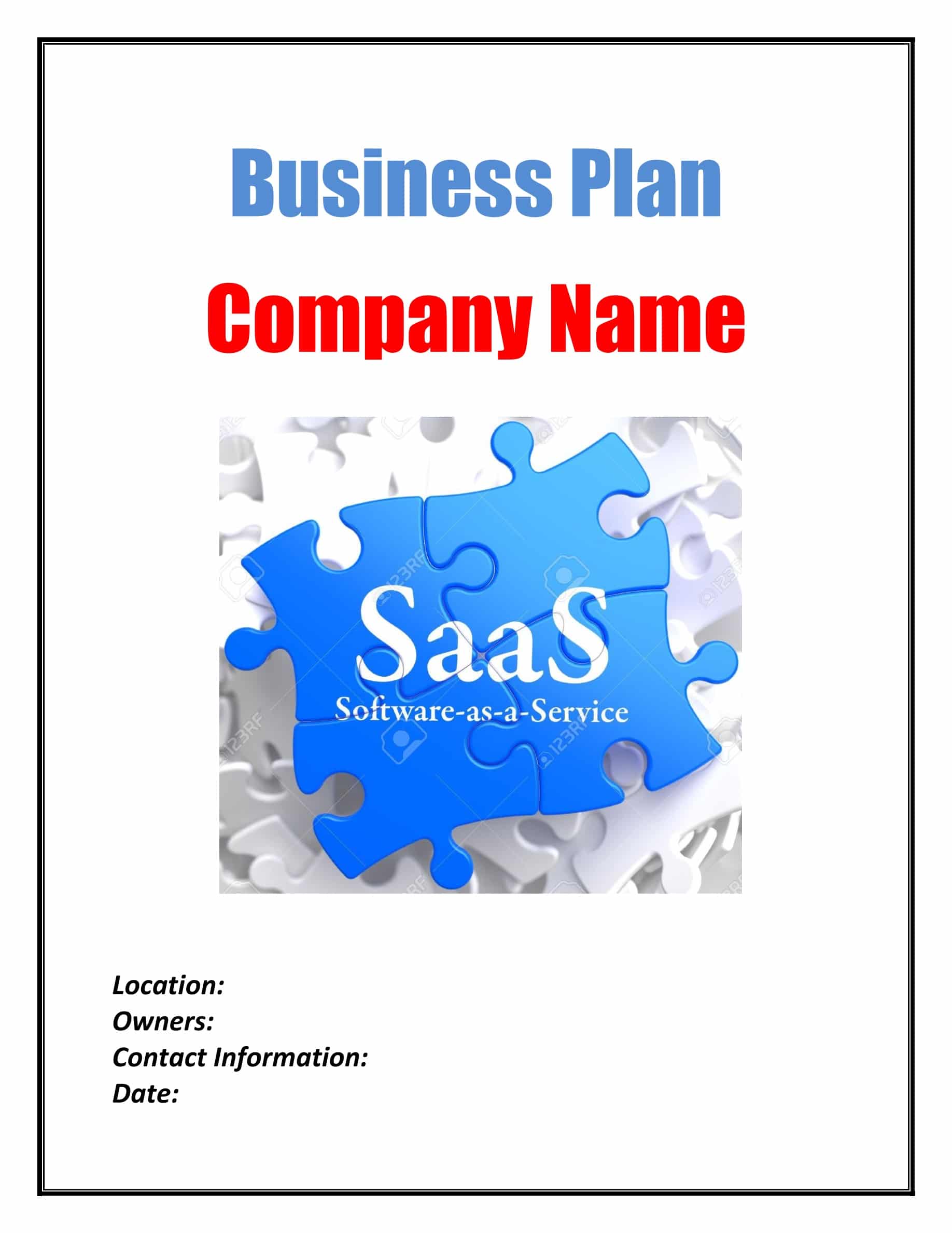business plan template for saas