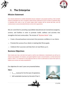 Fitness Gym Business Plan Template