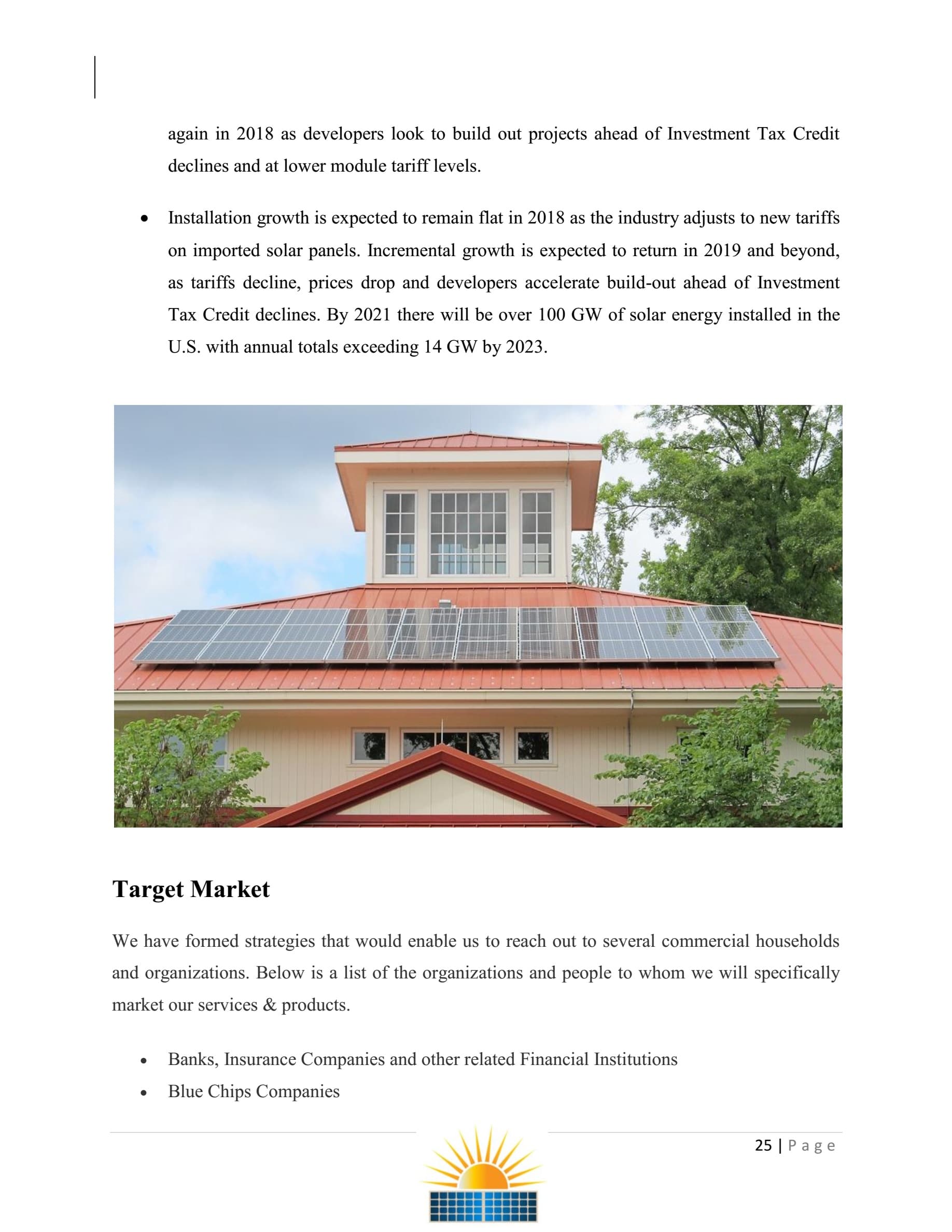 solar power bank business plan