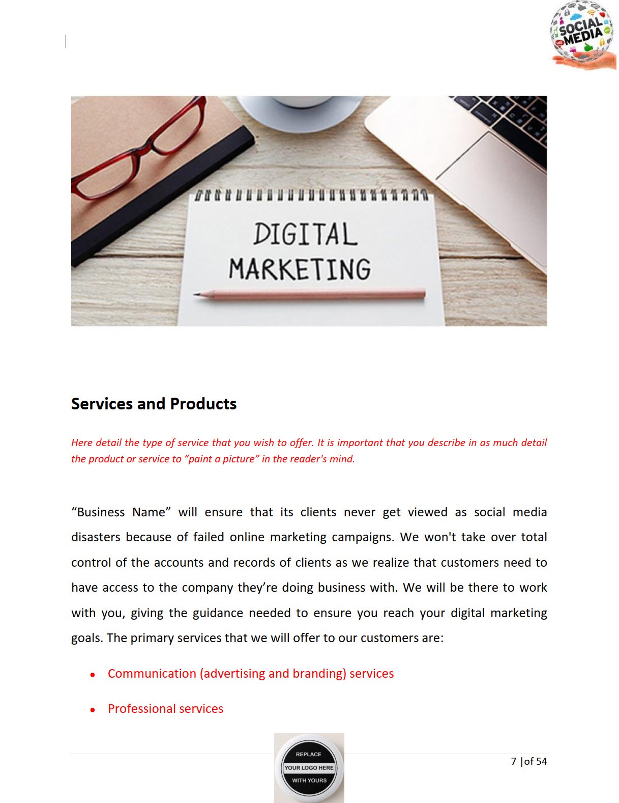 Digital Marketing Agency Business Plan Template Sample Pages Black