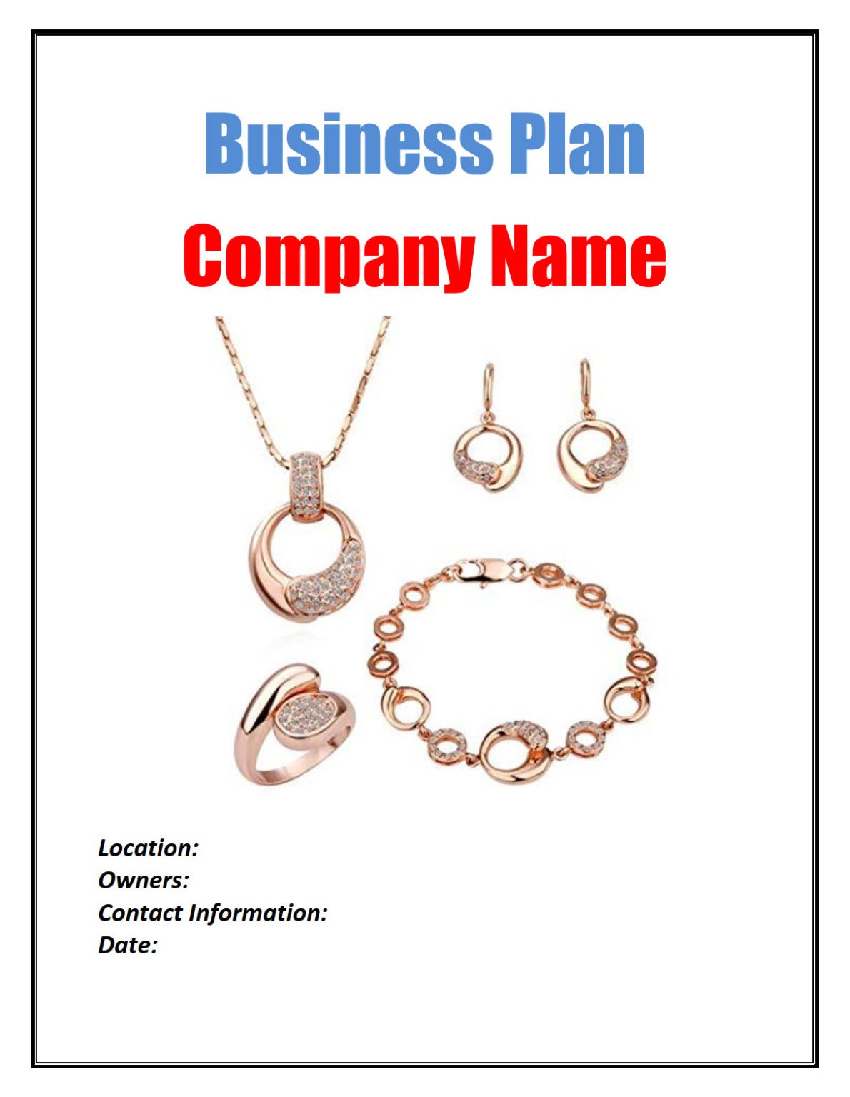 business plan for online jewelry business