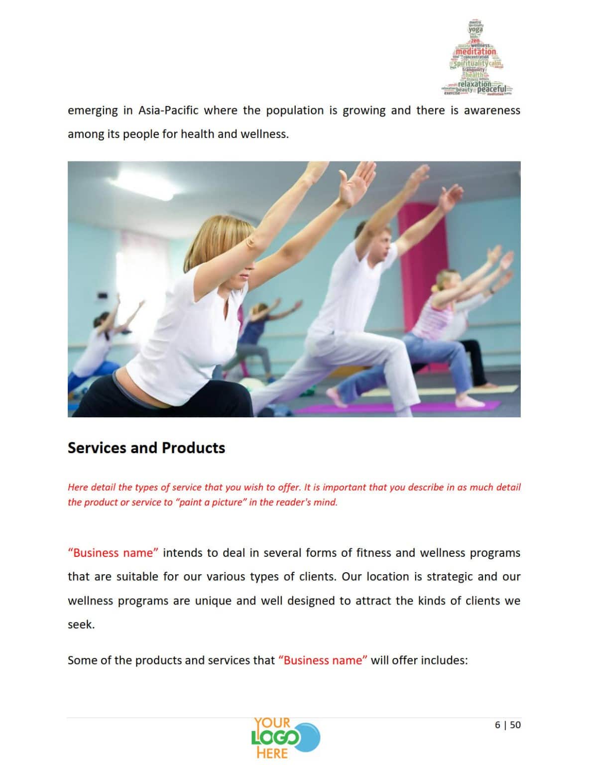 wellness centre business plan