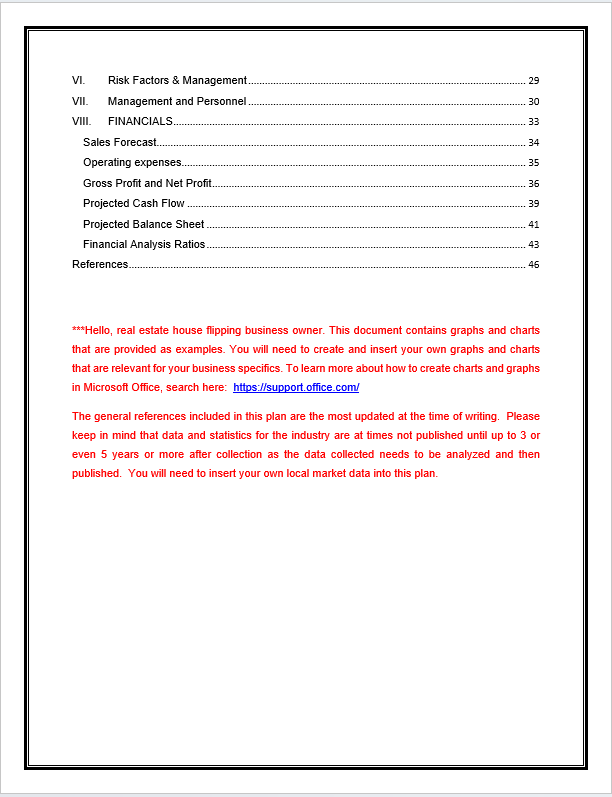 Real Estate House Flipping Business Plan Template Sample Pages Black